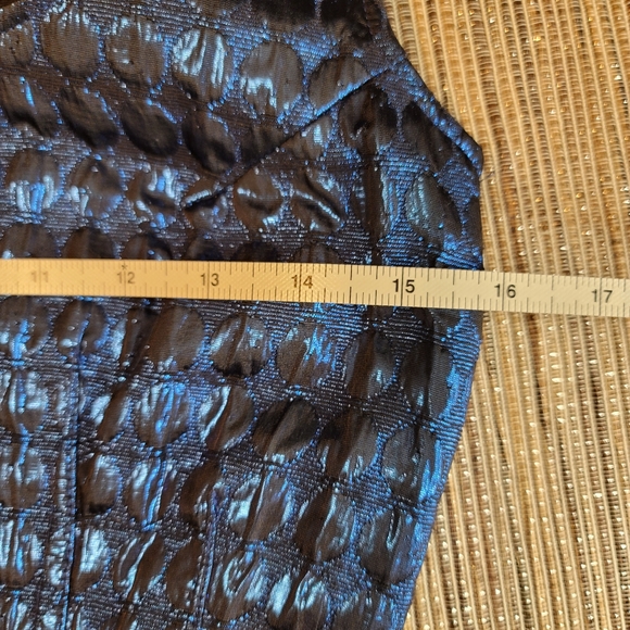 Betsey Johnson Dress Blue Metallic A-Line - Picture 11 of 12